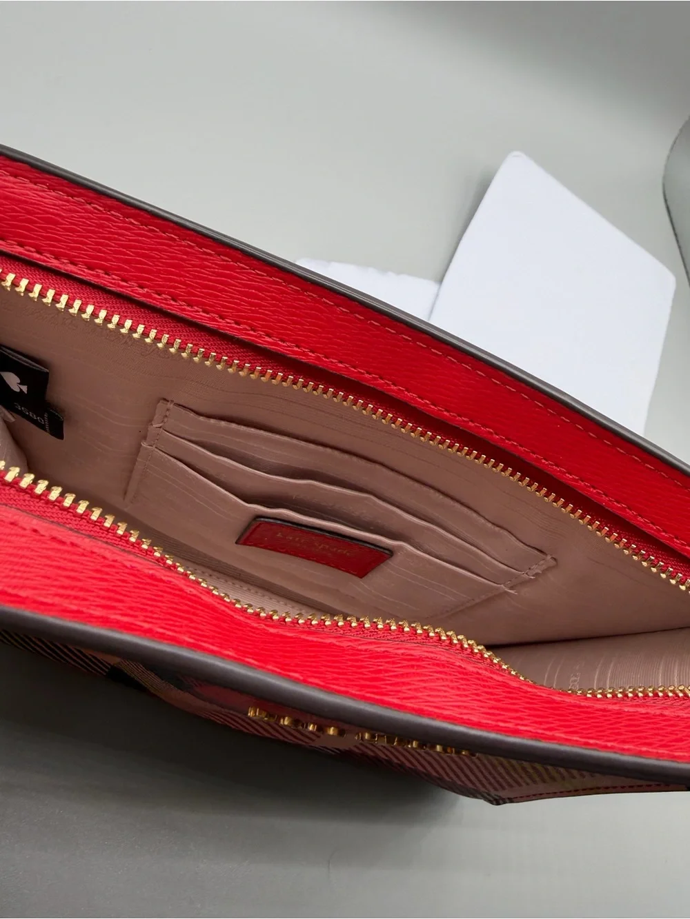 BRAND NEW Kate Spade Morgan Museum Plaid Gusseted Wristlet